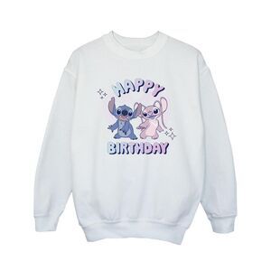 Lilo & Stitch Girls Happy Birthday Sweatshirt / White